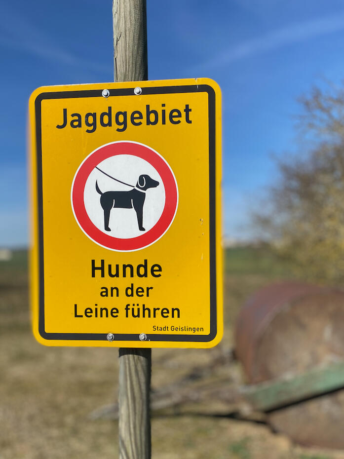 Schild Jagdgebiet